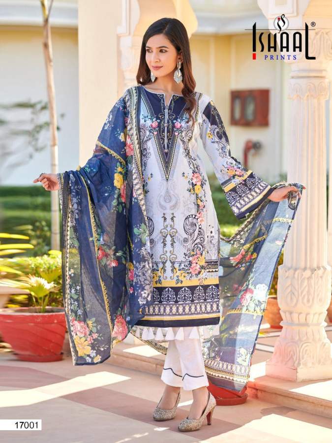 Ishaal Gulmohar 17 Latest Pure lawn Karachi Cotton Dress Material Collection 
